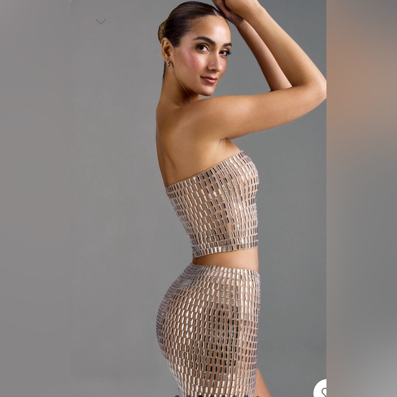 Embellished bandeau and skirt set - Picture 8 of 11